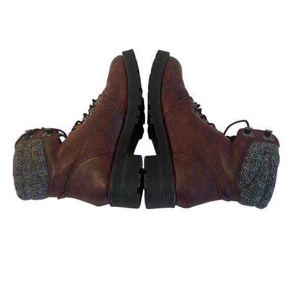 Mia Maylynn Burgundy Combat Style Lace Up Ankle Boots in Ladies Size 8.5 M - Picture 5 of 6